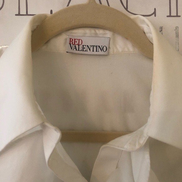 Red Valentino: ruffle front button down blouse - Picture 5 of 8